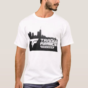 Svartvit stad för Chicago Trancefamilj T Shirt