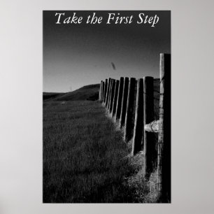 Svartvit staketaffisch/Motivational Poster