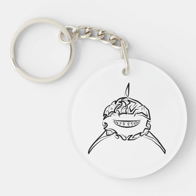 Svartvit stamaktig Underbar vithaj (Framsidan)