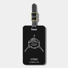 Svartvit stamaktig Underbar vithaj Bagagebricka