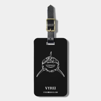 Svartvit stamaktig Underbar vithaj Bagagebricka