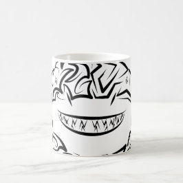 Svartvit stamaktig Underbar vithaj Kaffemugg
