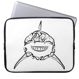 Svartvit stamaktig Underbar vithaj Laptop Fodral