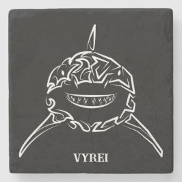 Svartvit stamaktig Underbar vithaj Stenunderlägg