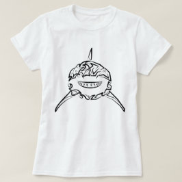 Svartvit stamaktig Underbar vithaj T Shirt