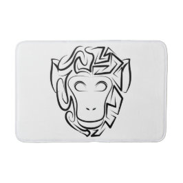 Svartvit stamapa badrumsmatta