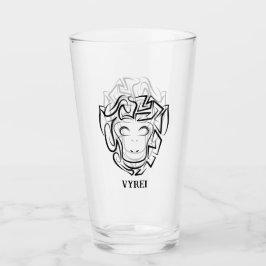 Svartvit stamapa glaskopp