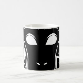 Svartvit stamapa kaffemugg
