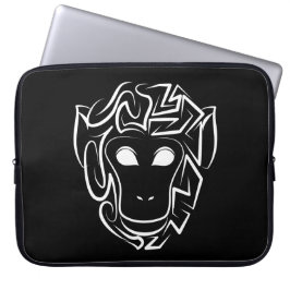 Svartvit stamapa laptop fodral