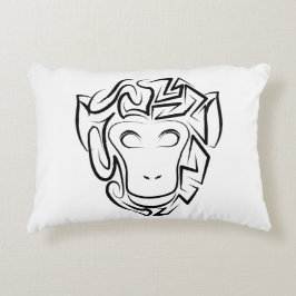 Svartvit stamapa prydnadskudde