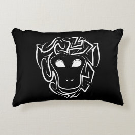 Svartvit stamapa prydnadskudde