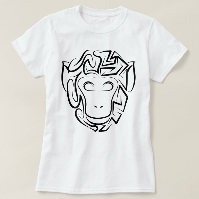 Svartvit stamapa t shirt (Design framsida)