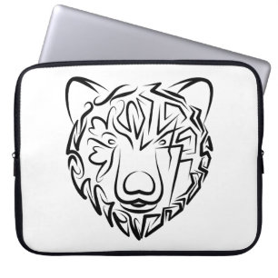 Svartvit stambjörn laptop fodral