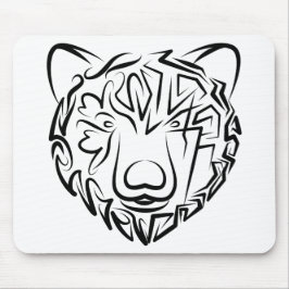 Svartvit stambjörn musmatta