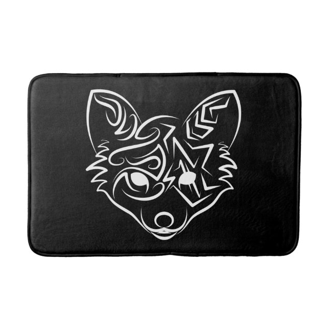 Svartvit stamfot badrumsmatta (Framsidan)