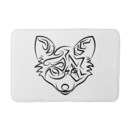 Svartvit stamfot badrumsmatta