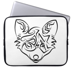 Svartvit stamfot laptop fodral
