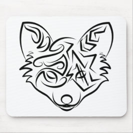 Svartvit stamfot musmatta