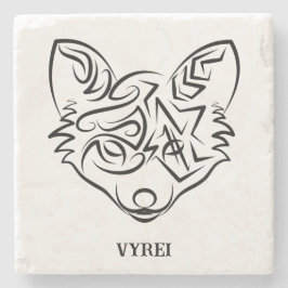 Svartvit stamfot stenunderlägg