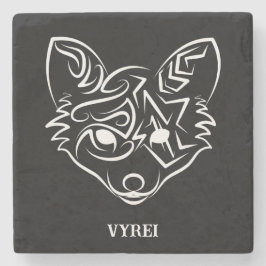 Svartvit stamfot stenunderlägg