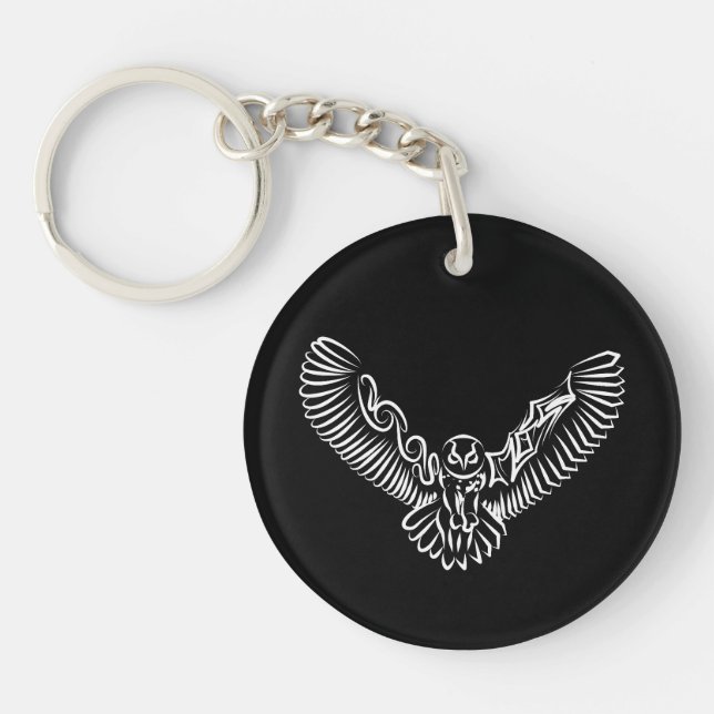 Svartvit stammen som flyger Uggla (Framsidan)