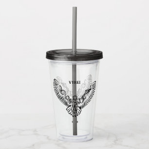 Svartvit stammen som flyger Uggla Take Away Mugg