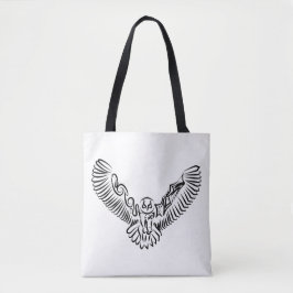 Svartvit stammen som flyger Uggla Tygkasse