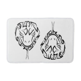 Svartvit stamnos badrumsmatta