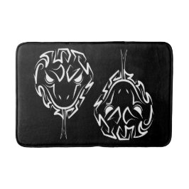 Svartvit stamnos badrumsmatta