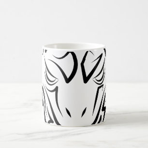 Svartvit stamnos kaffemugg