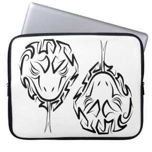 Svartvit stamnos laptop fodral