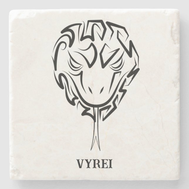 Svartvit stamnos stenunderlägg (Framsidan)