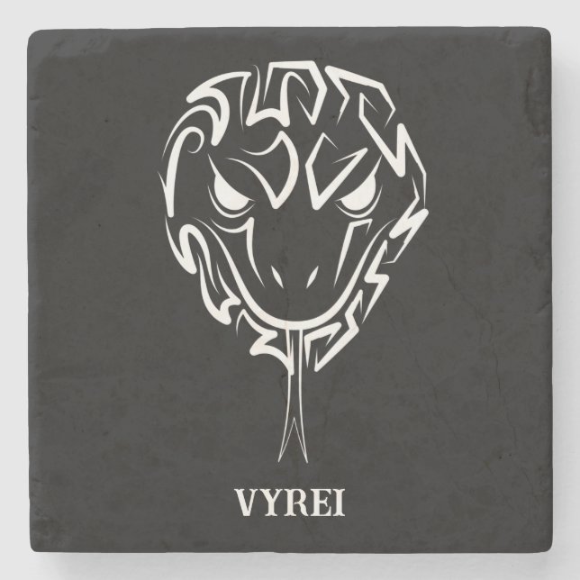 Svartvit stamnos stenunderlägg (Framsidan)