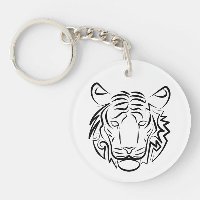 Svartvit stamtiger (Framsidan)