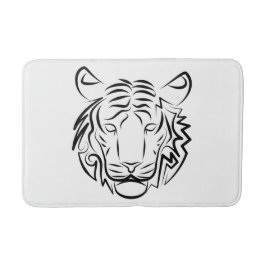 Svartvit stamtiger badrumsmatta