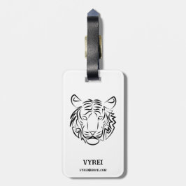 Svartvit stamtiger bagagebricka