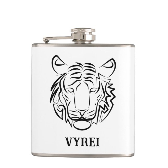 Svartvit stamtiger fickplunta (Framsidan)