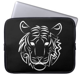 Svartvit stamtiger laptop fodral