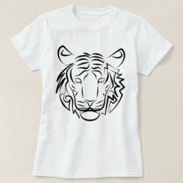 Svartvit stamtiger t shirt