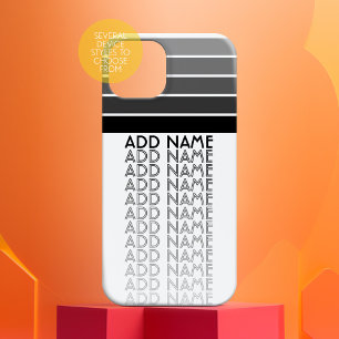 Svartvit Staplad vintage Namn Mönster