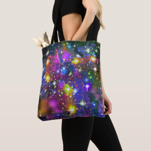 Svartvit Star Fält Tote Bag Tygkasse