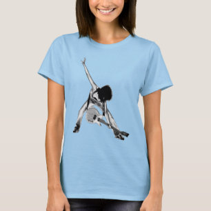 Svartvit stenflicka t-shirt