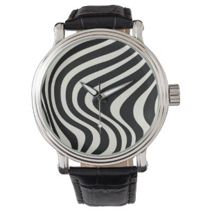Svartvit stil vinkara armbandsur
