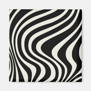 Svartvit stil vinkara magnet