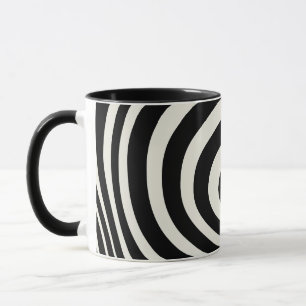 Svartvit stil vinkara mugg