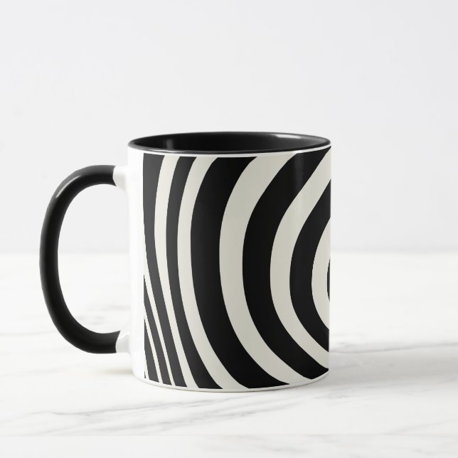 Svartvit stil vinkara mugg (Vänster)