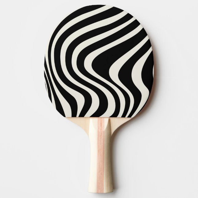 Svartvit stil vinkara pingisracket (Framsidan)