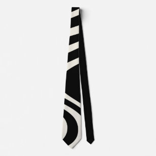 Svartvit stil vinkara slips
