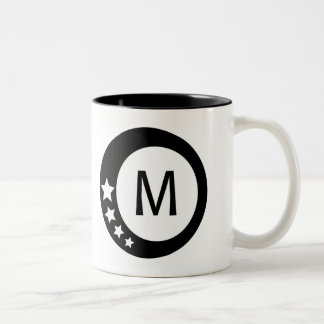 Svartvit stjärnasamling Två-Tonad mugg