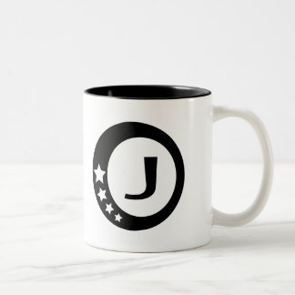 Svartvit stjärnasamling Två-Tonad mugg
